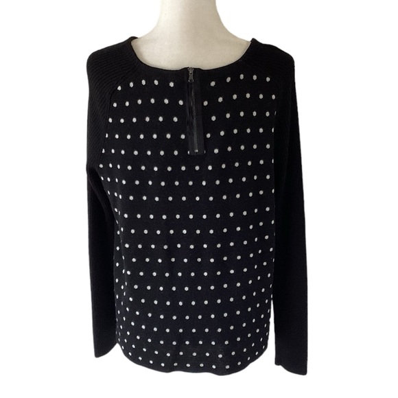 Ann Taylor Loft Wool Blend Polka Dot Sweater XL - Picture 5 of 9